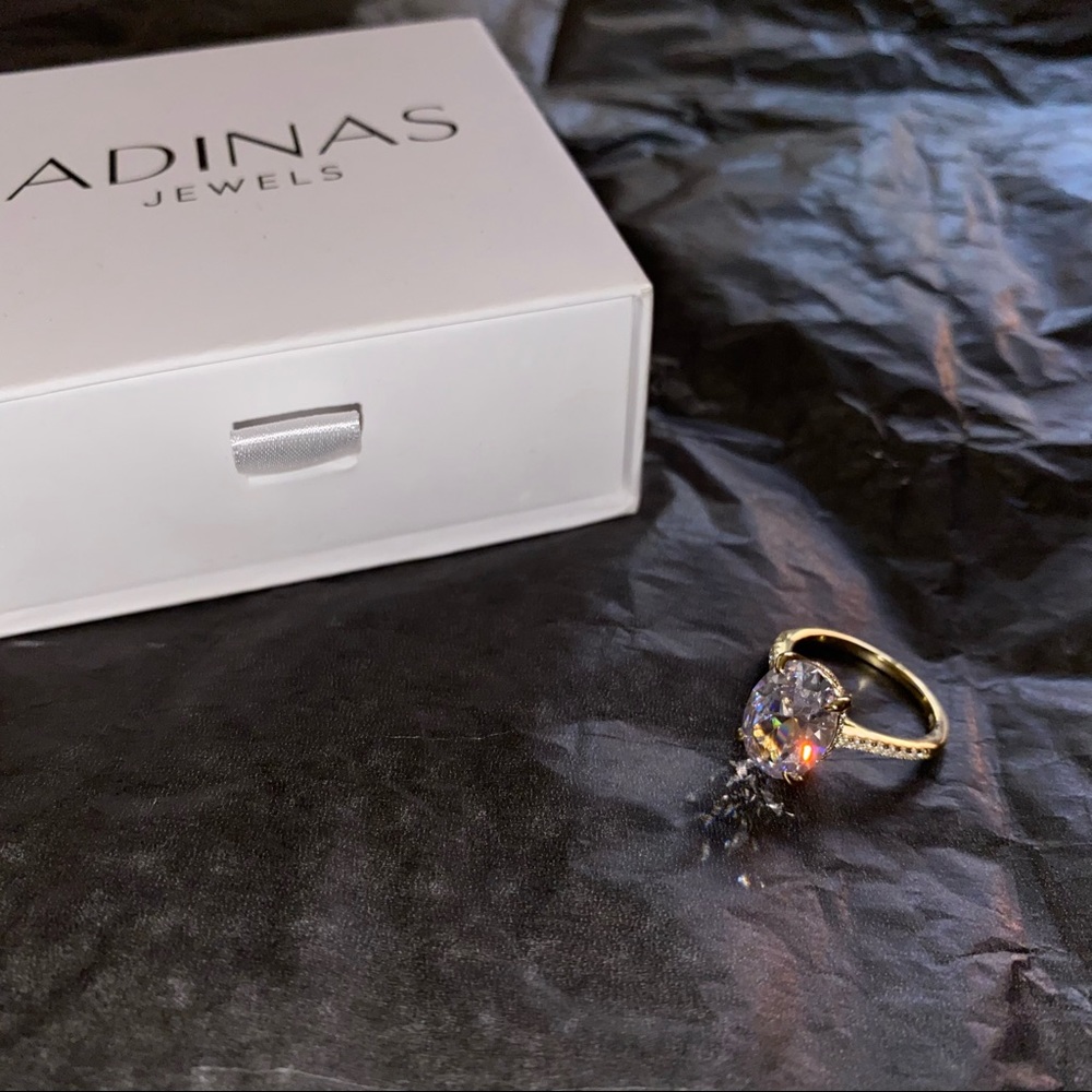 Adina’s Jewels Pavé Oval Travel Ring